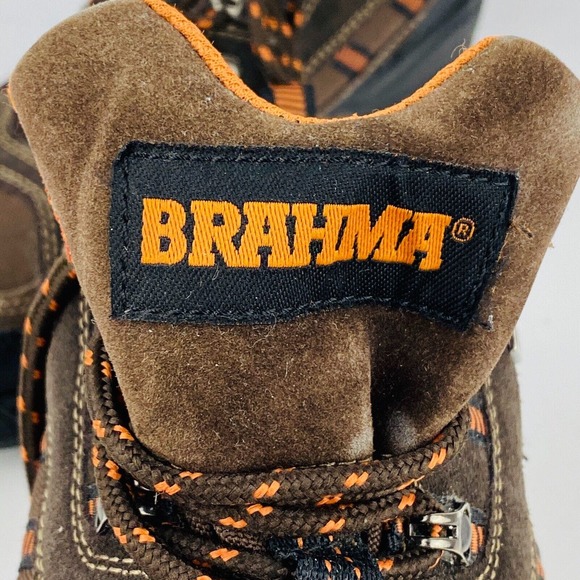 Mens 7M Brahma Kane Boots Brown Suede Leather Steel Toe Waterproof Work Hiking - Picture 10 of 10